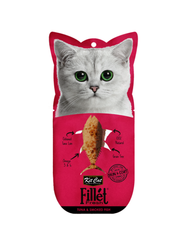 Snack para gatos Kit Cat FilletFresh atum e peixe fumado 30 g