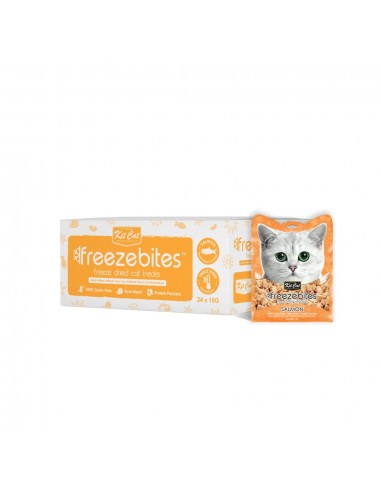 Snacks liofilizados para gatos Kit Cat FreezeBites salmão 15 g