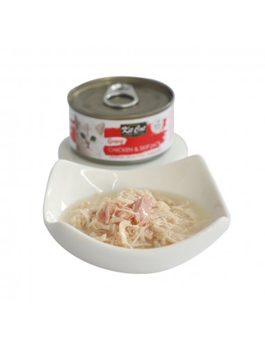 Comida húmida para gatos Kit Cat Gravy frango e bonito 70 g