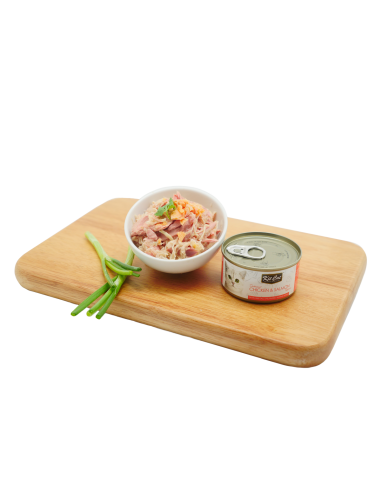 Comida húmida para gatos Kit Cat Toppers frango e salmão em gelatina 80 g
