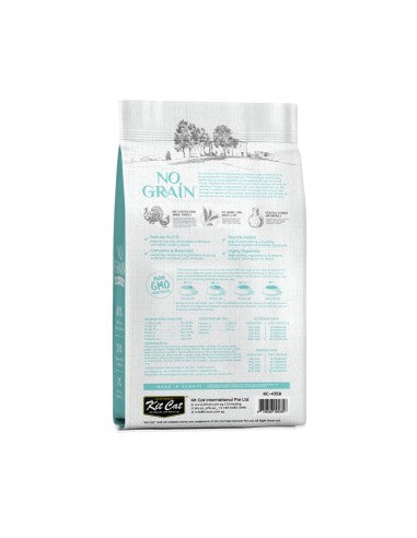 Ração para gatos sem cereais Kit Cat No Grain frango e peru, 10 kg