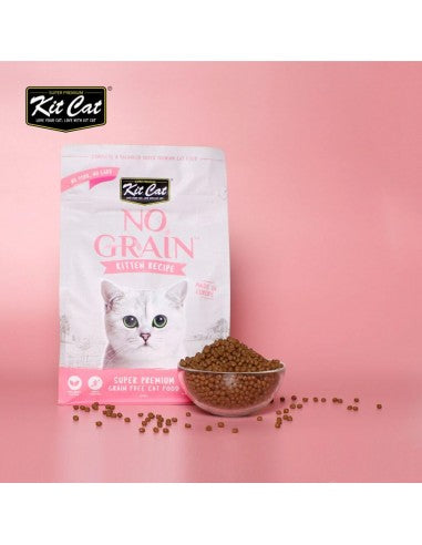 Ração para gatinhos sem cereais Kit Cat No Grain 1 kg