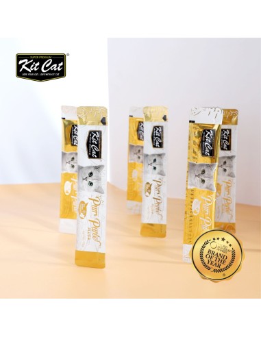 Snack cremoso para gatos Kit Cat PurrPuree atum e vieiras 60 g
