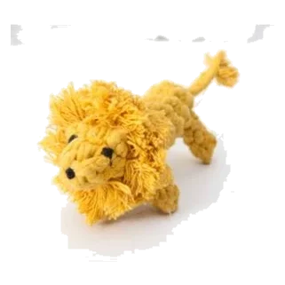 Leão de corda para cães, 16 x 9 cm