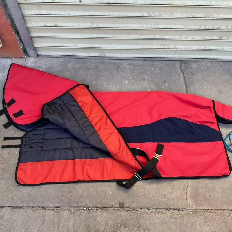Manta de inverno impermeável para cavalo com capuz – vista 5