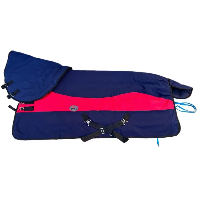 Manta de inverno impermeável para cavalo com capuz – vista 7