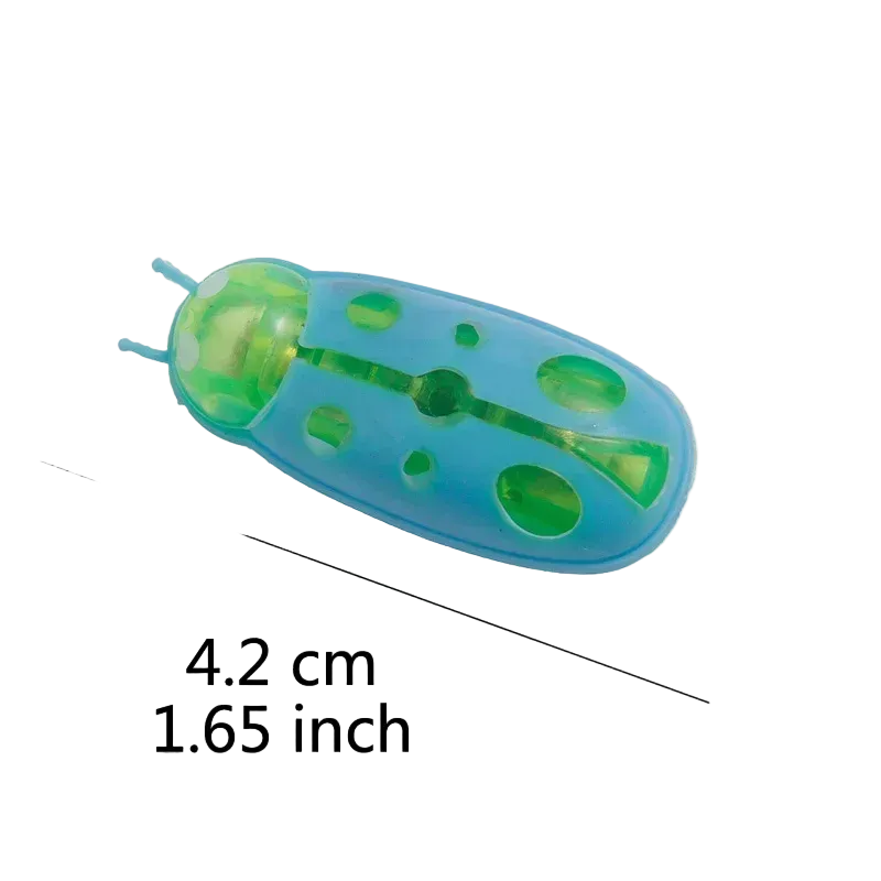 Mariquita vibradora para gatos, juguete de insecto que se mueve solo, azul y verde