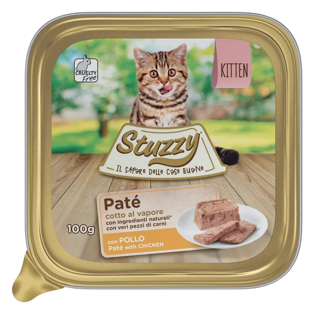 Comida húmida para gatinhos Mister Stuzzy Cat frango, embalagem de 100 g