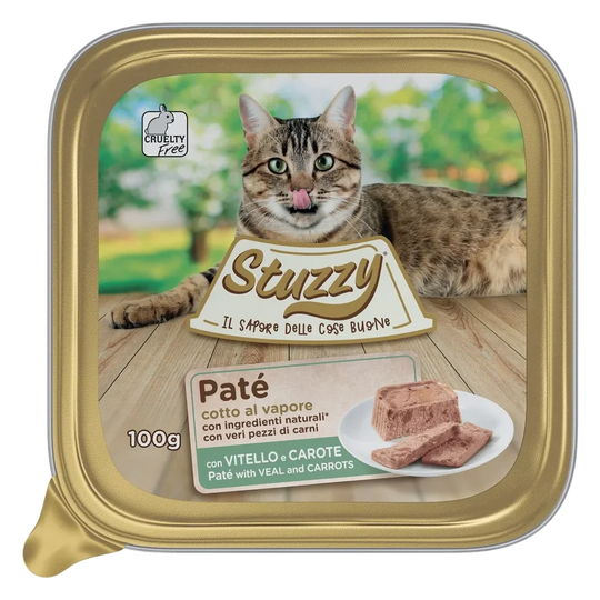 Comida húmida para gatos Mister Stuzzy Cat vitela com cenouras, 100 g