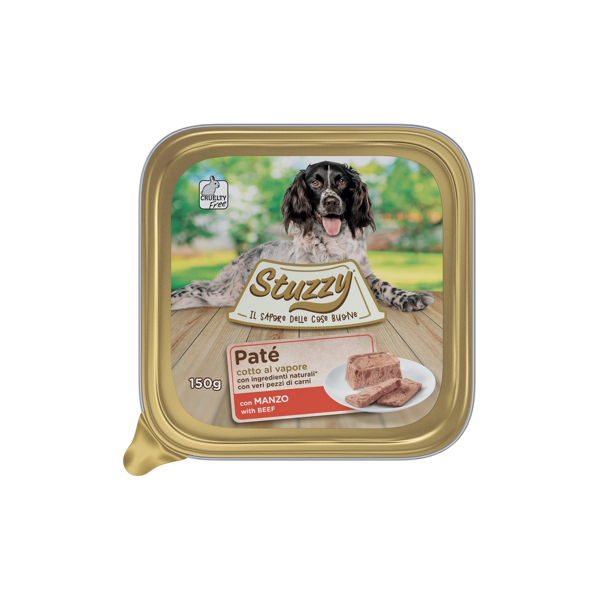 Comida húmida para cães Mister Stuzzy Dog vaca, embalagem de alumínio