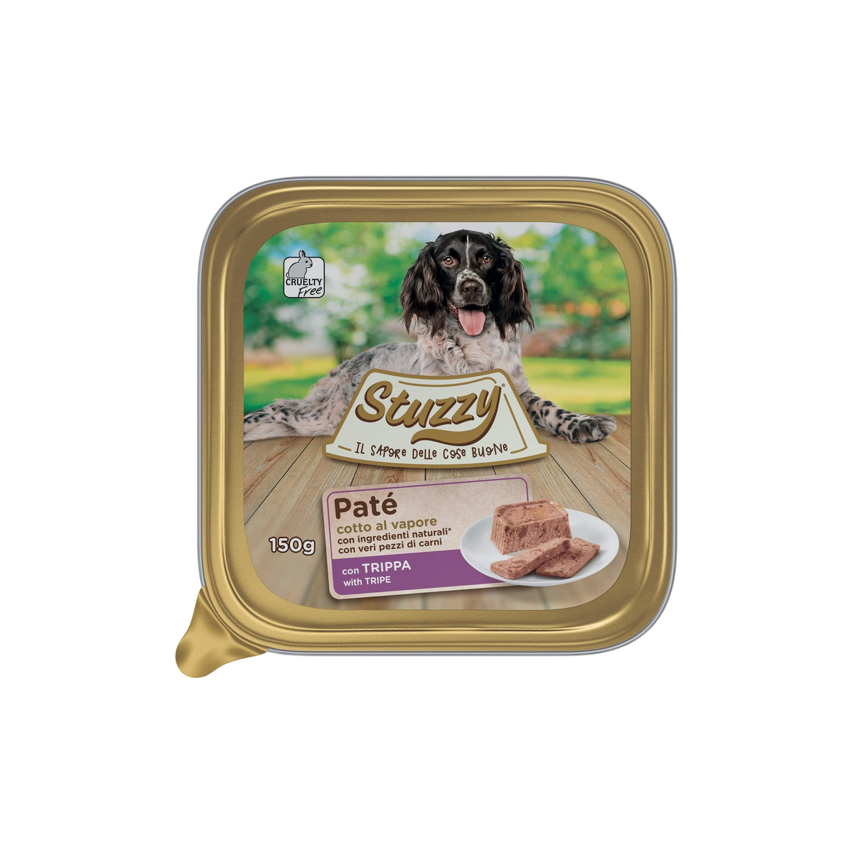 Comida húmida para cães Mister Stuzzy Dog tripas, embalagem de alumínio