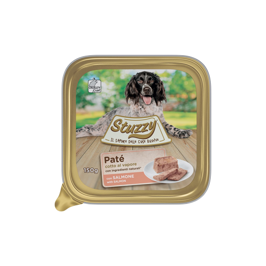 Comida húmida para cães Mister Stuzzy Dog salmão, embalagem de alumínio