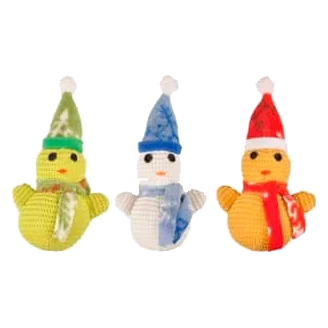 Peluche de Natal para cães boneco de neve, 17 cm