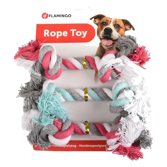 Mini nós de algodão para cães, pack de 3