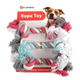 Mini nós de algodão para cães, pack de 3