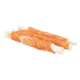 Snacks para cães paus de pele com frango, 18 cm