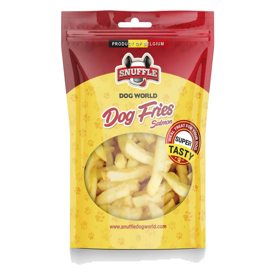 Batatas fritas sabor salmão para cães Snuffle Dog, 40 g