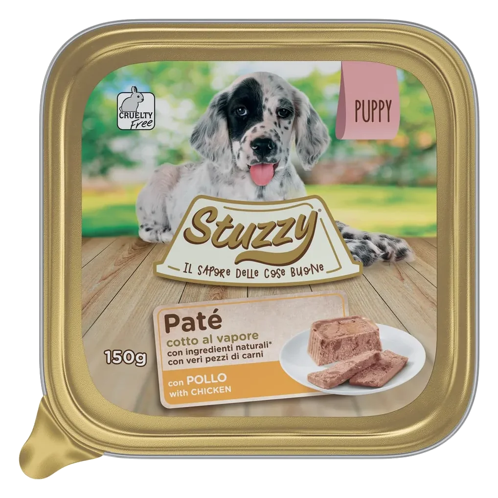 Comida húmida para cachorros Stuzzy patê de frango, embalagem de 150 g