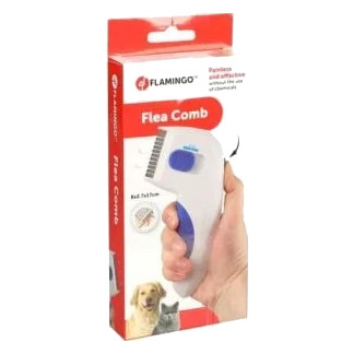 Pente antipulgas elétrico Puleks branco para cães e gatos