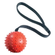 Bola com corda Classic Pimple Ball & Rope para cães, 70 mm