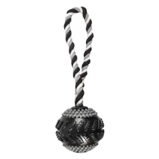 Bola de borracha extra resistente com corda Gladiator Flamingo 18 cm