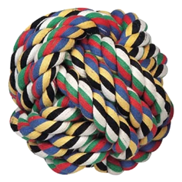 Bola de corda de algodão para cães, 15 cm