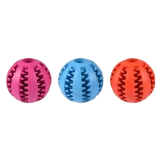 Bola dental para cães de borracha, 7 cm