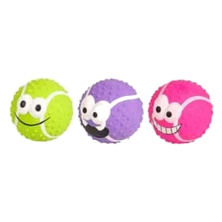 Bolas de látex com som 7 cm para cães, pack de 3
