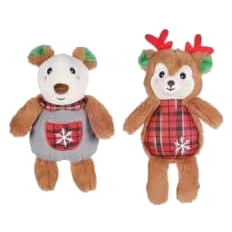 Peluche de Natal ursinhos com som Flamingo para cães