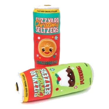 Peluche de Natal para cães FuzzYard Christmas Seltzers, pack de 2