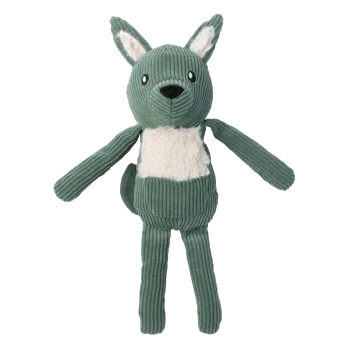 Peluche para cães em bombazina FuzzYard Life canguru Myrtle Green