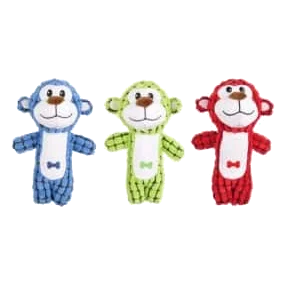 Peluche macacos com apito Flamingo para cães, cores sortidas