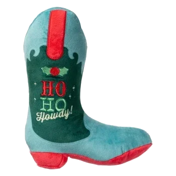 Peluche de Natal para cães FuzzYard Ho Ho Howdy Boot