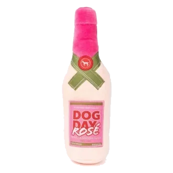 Peluche para cães FuzzYard garrafa de vinho Dog Day Rosé com apito