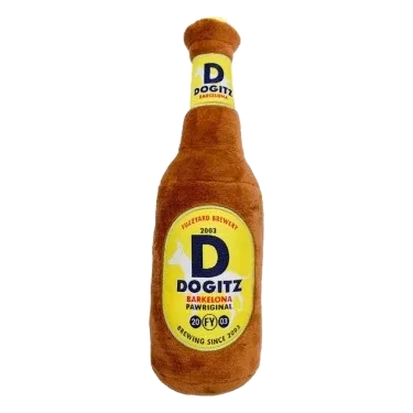 Peluche para cães FuzzYard Dogitz Beer em forma de garrafa de cerveja