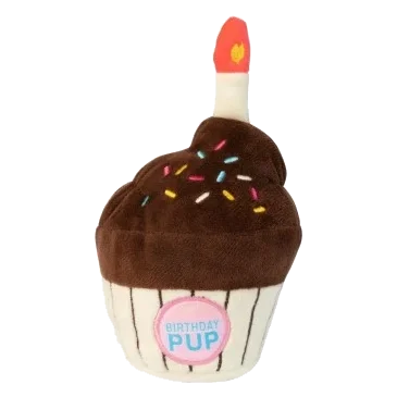 Peluche para cães FuzzYard cupcake de aniversário com apito