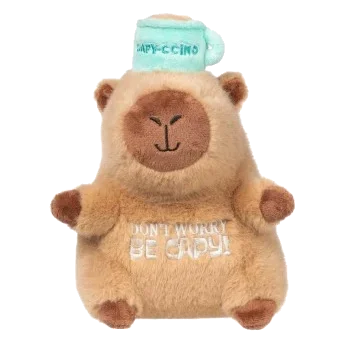Peluche para cão FuzzYard Happybaras Capy-Ccino com apito