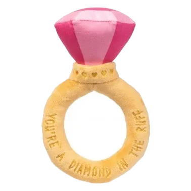 Peluche para cães FuzzYard Love Diamond In The Ruff Ring, anel de diamante