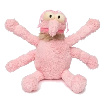 Peluche para cão FuzzYard Nasties Scratchette pulga cor-de-rosa com apito