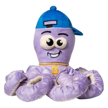 Peluche para cães FuzzYard Octo-Pose Hip Hoptapus polvo com apito