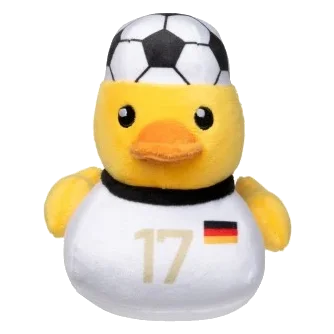 Peluche para cão FuzzYard Pato futebolista Alemanha n.º 17 com apito