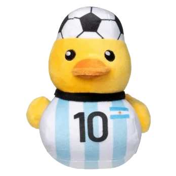 Peluche para cão FuzzYard Pato futebolista Argentina n.º 10 com apito