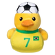 Peluche para cão FuzzYard Pato futebolista Brasil n.º 7 com apito