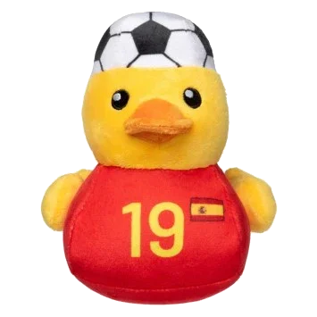 Peluche para cão FuzzYard Pato futebol Espanha n.º 19 com apito