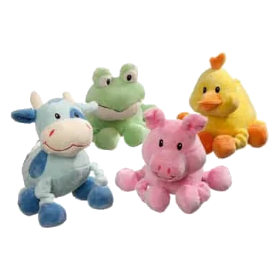Peluches para cães animais 16 cm: pato, porco, rã ou frango