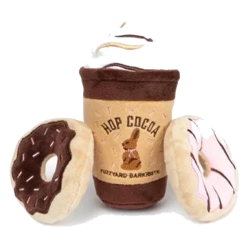 Peluches de Páscoa para cães FuzzYard Hop Cocoa, pack de 3