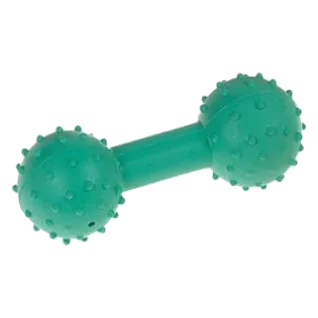 Haltere de borracha com guizo 12 cm, brinquedo para cães