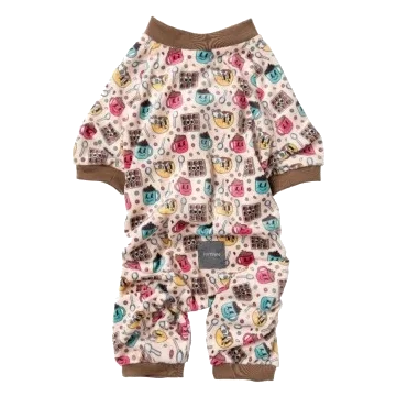 Pijama polar para cães FuzzYard Breakfast Blitz tamanho 7