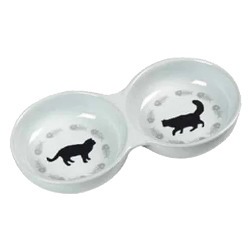 Taça dupla para gatos