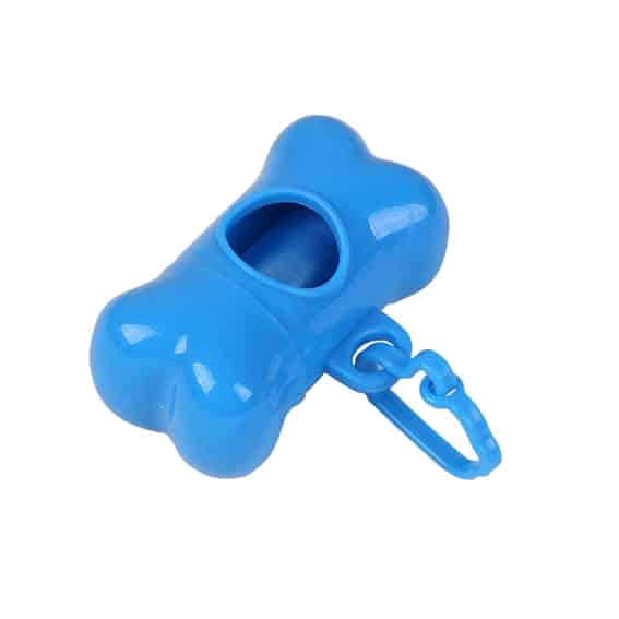 Porta-sacos azul para cães